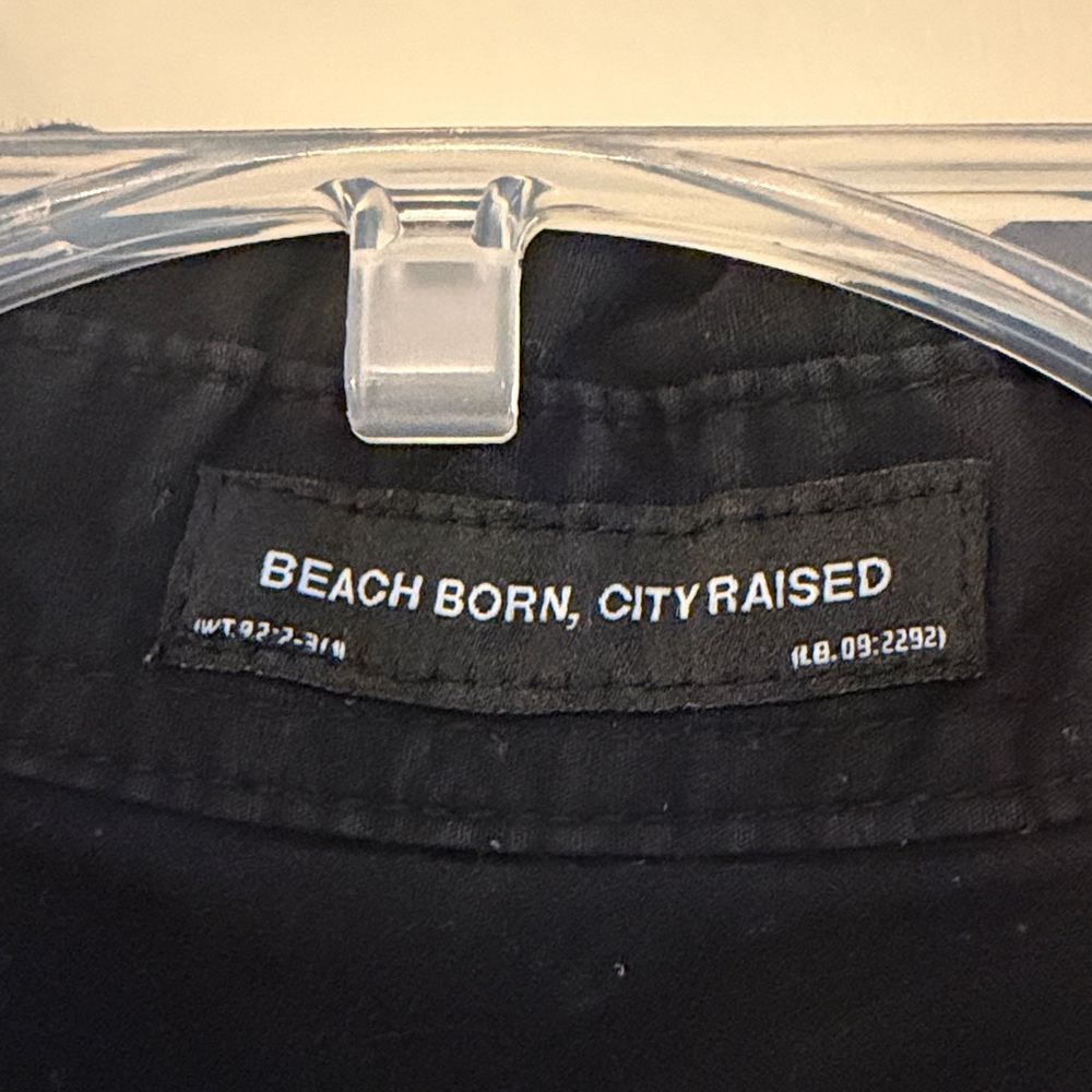 Tavik Beach Born City Raised Men’s Black Casual Button Down Shirt with letter, S - Picture 4 of 6